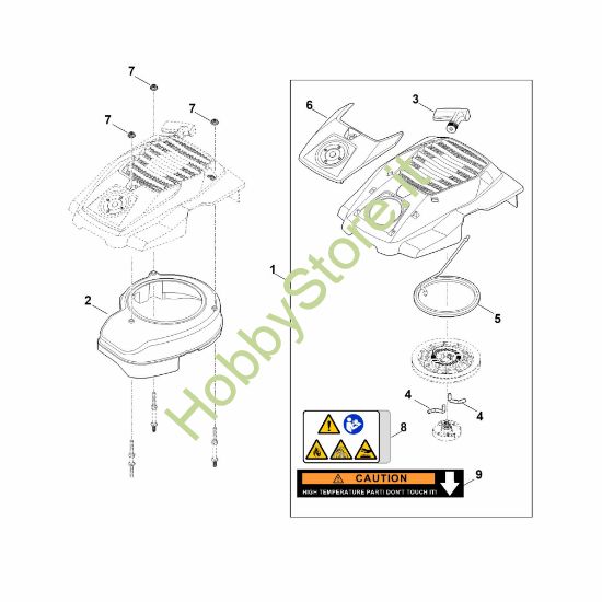 Picture of K - Sistema di avviamento e scatola filtro aria EVC 200.3 (EVC200-0007)
